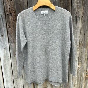Belle France Cashmere Crewneck Sweater Heather Grey S